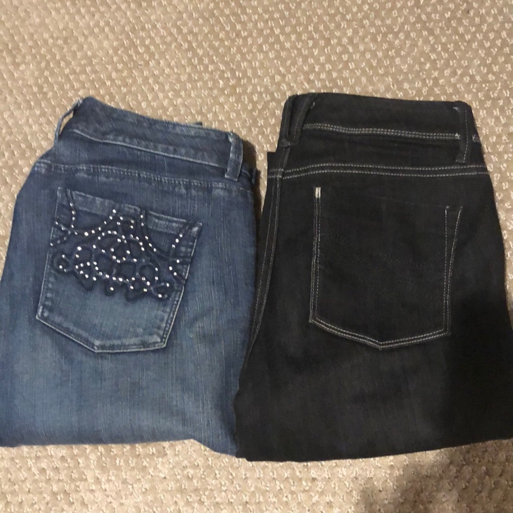 SOLD!!!!Bundle WHBM Blanc Bell bottom jeans